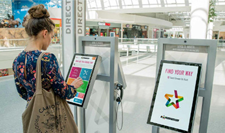 self-service kiosk, wayfinding, mall of America, chromebox commercial 2, touchscreen, display